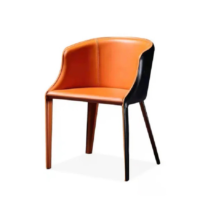 Designer Saddle Leather Dining Chair Designer Saddle Leather Dining Chair