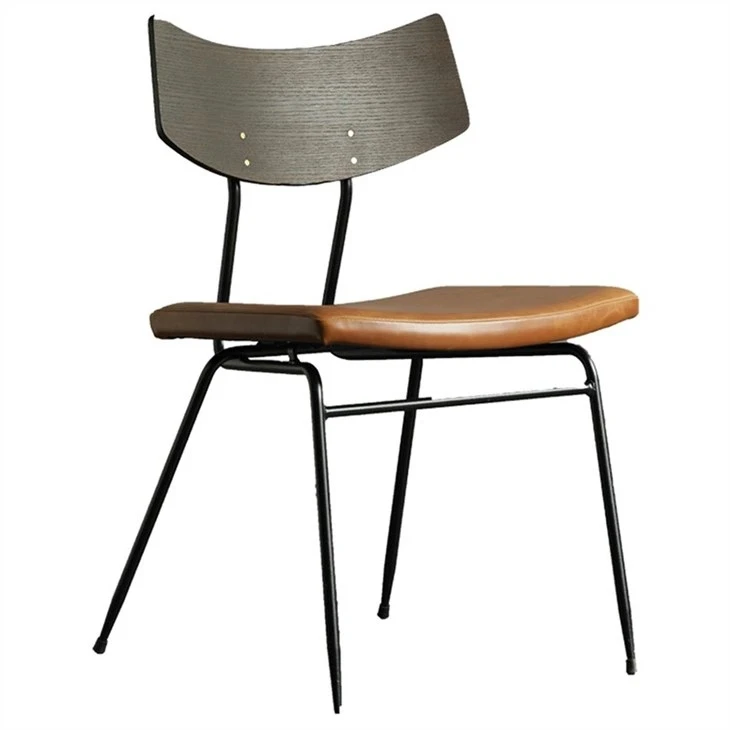 Dining Chair in Brown Leather Dining Chair in Brown Leather