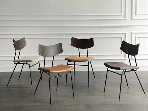 Dining Chair in Brown Leather Dining Chair in Brown Leather