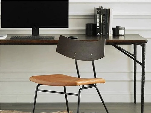 Dining Chair in Brown Leather Dining Chair in Brown Leather